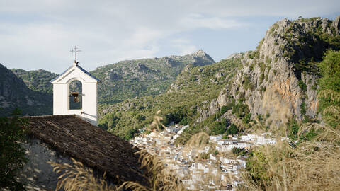 Route of the White Villages: Ubrique from Ermita de Calvario, Andalucia, Spain.